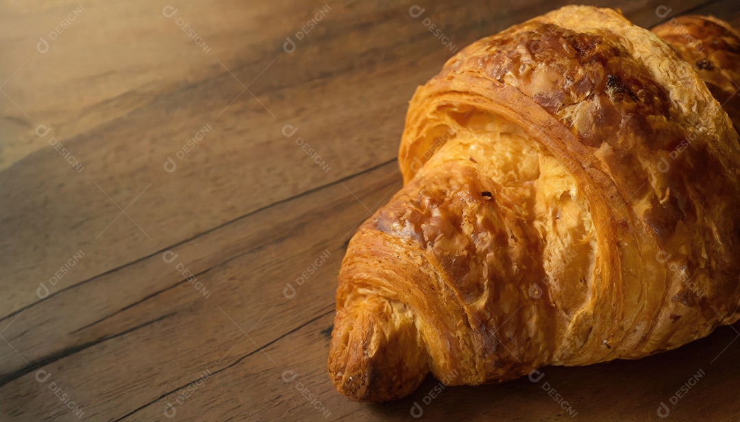 Croissant, artesanal, rústico