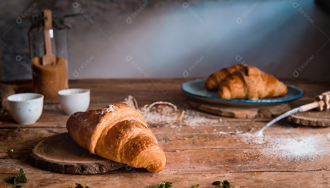 Croissant, artesanal, rústico