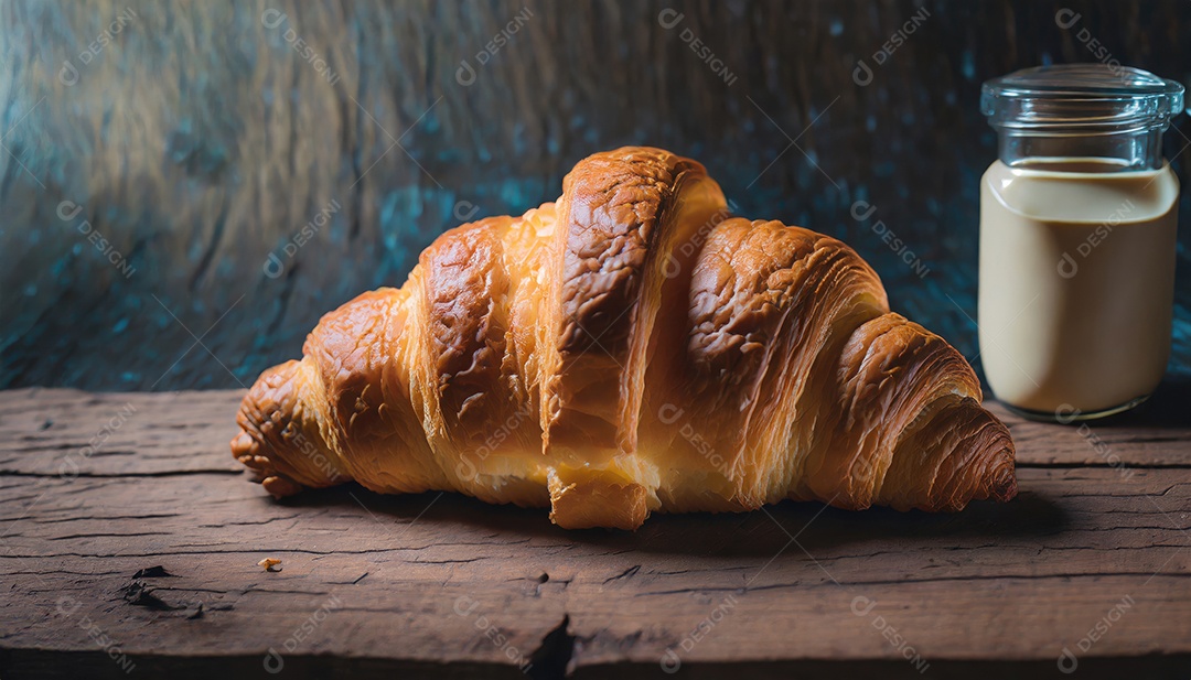 Croissant, artesanal, rústico