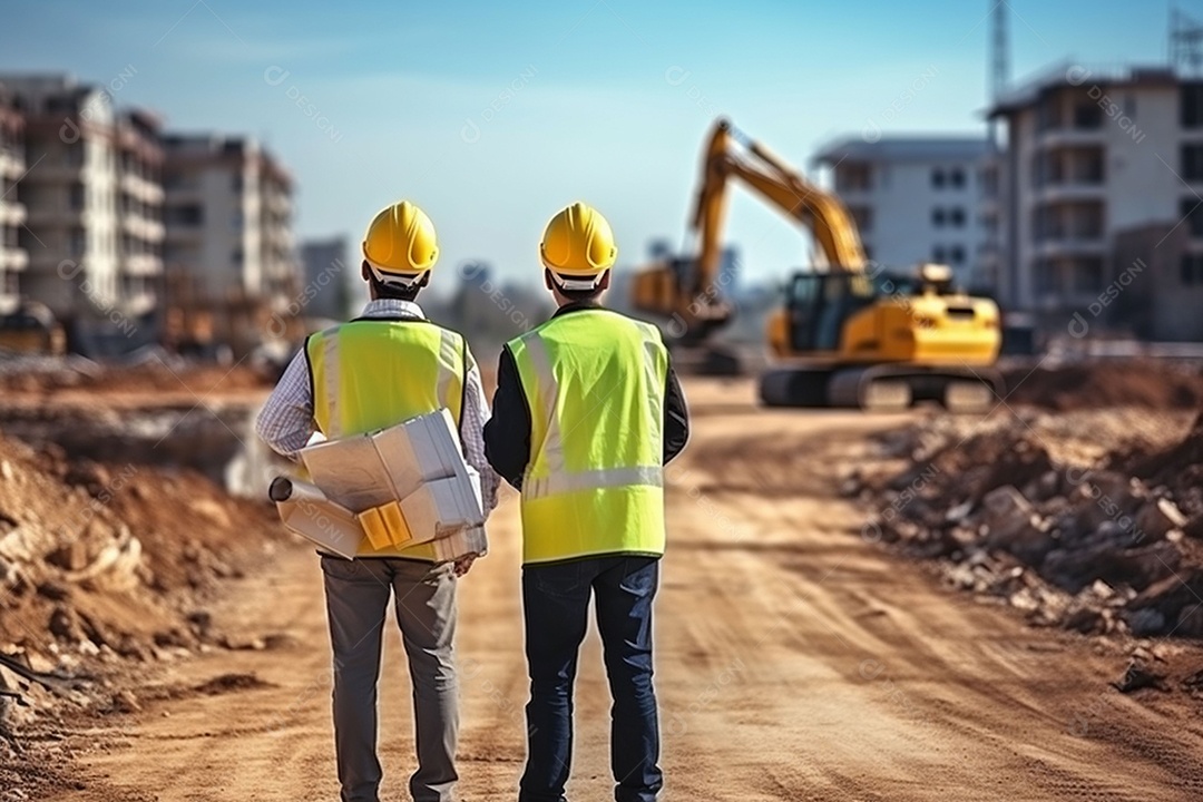 Equipe de supervisão de construção de estradas