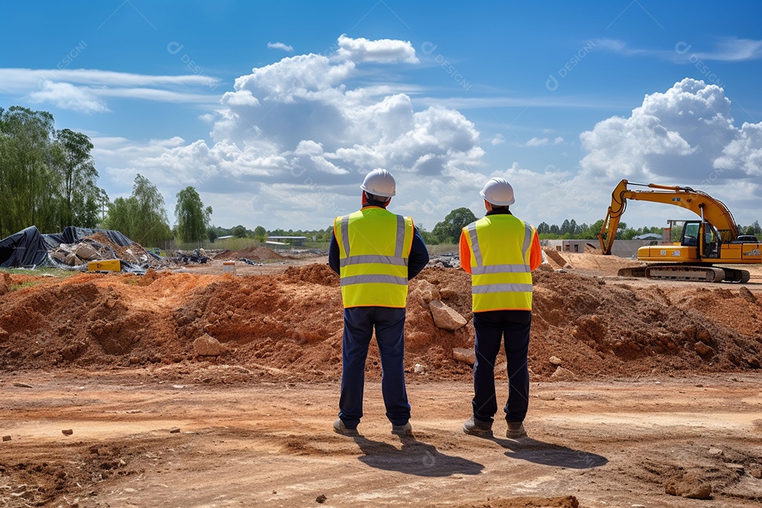 Equipe de supervisão de construção de estradas