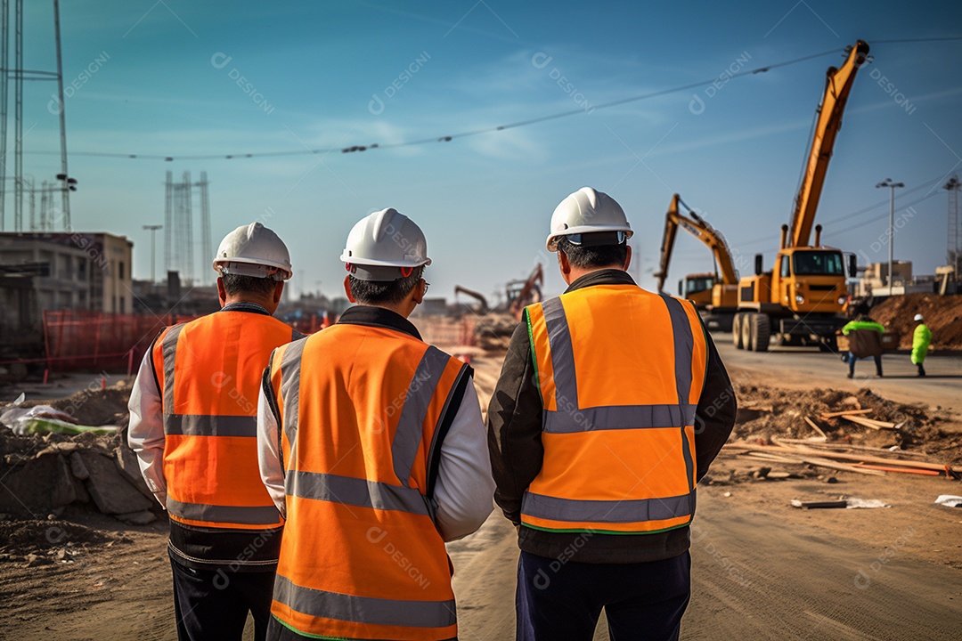 Equipe de supervisão de construção de estradas