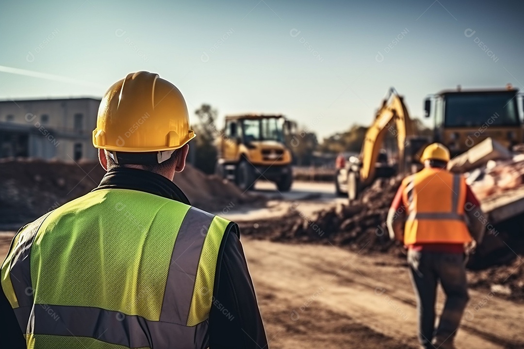Equipe de supervisão de construção de estradas