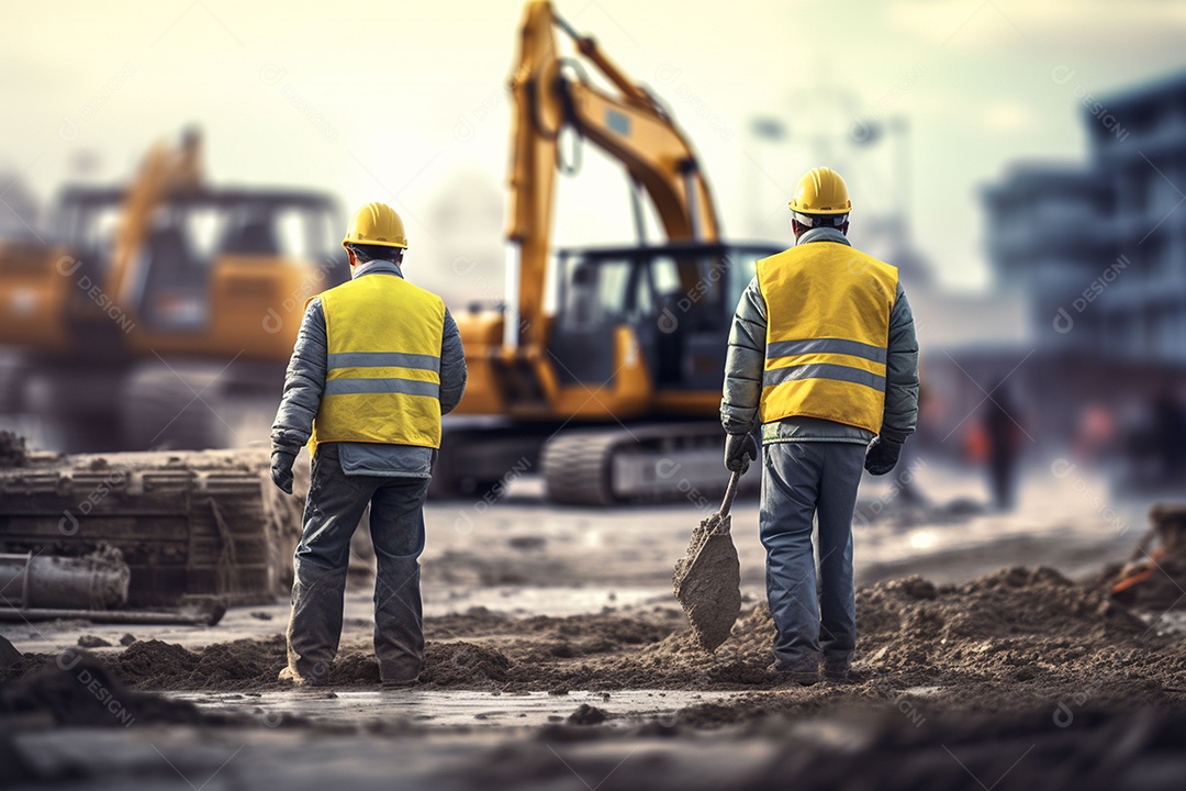 Equipe de supervisão de construção de estradas