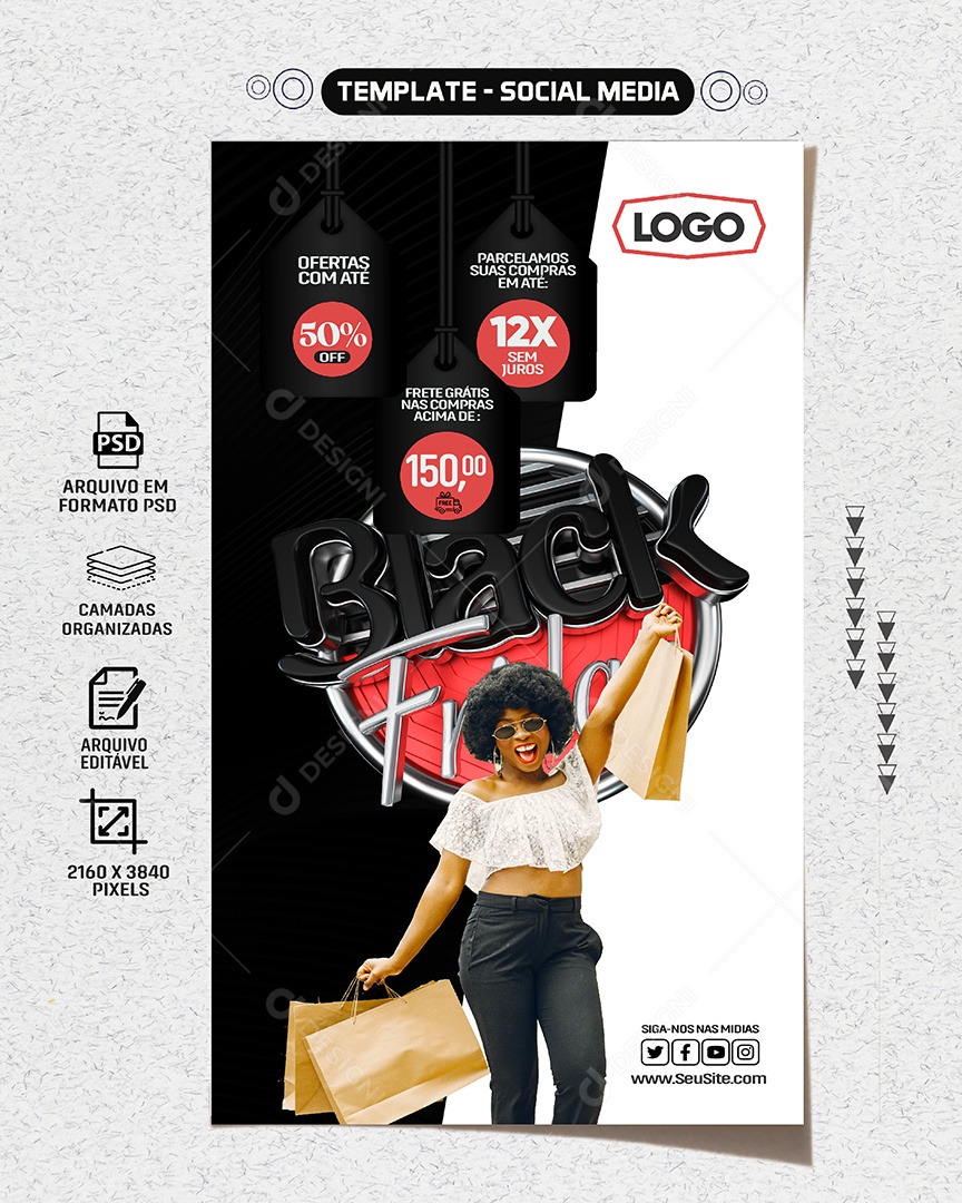 Social Media Story Black Friday PSD Editável