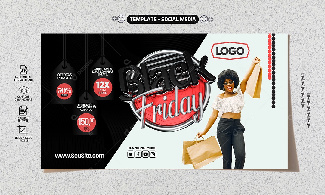 Banner Black Friday Social Media PSD Editável