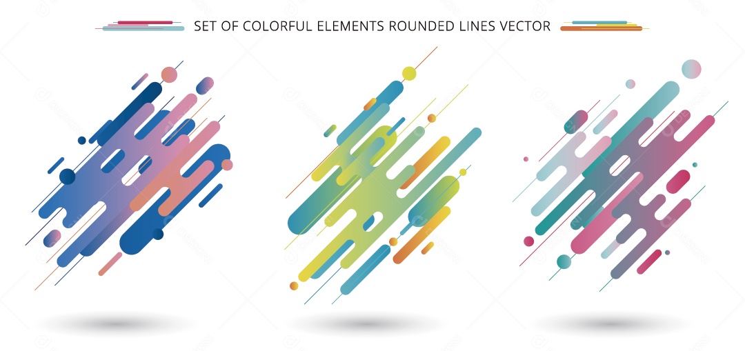 Conjunto de Formas Abstratas Ilustração Vetor EPS