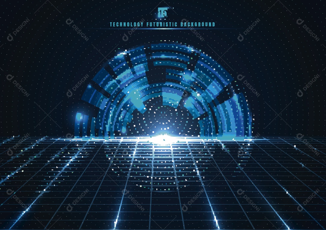 Background Tecnológico Ilustração Vetor EPS