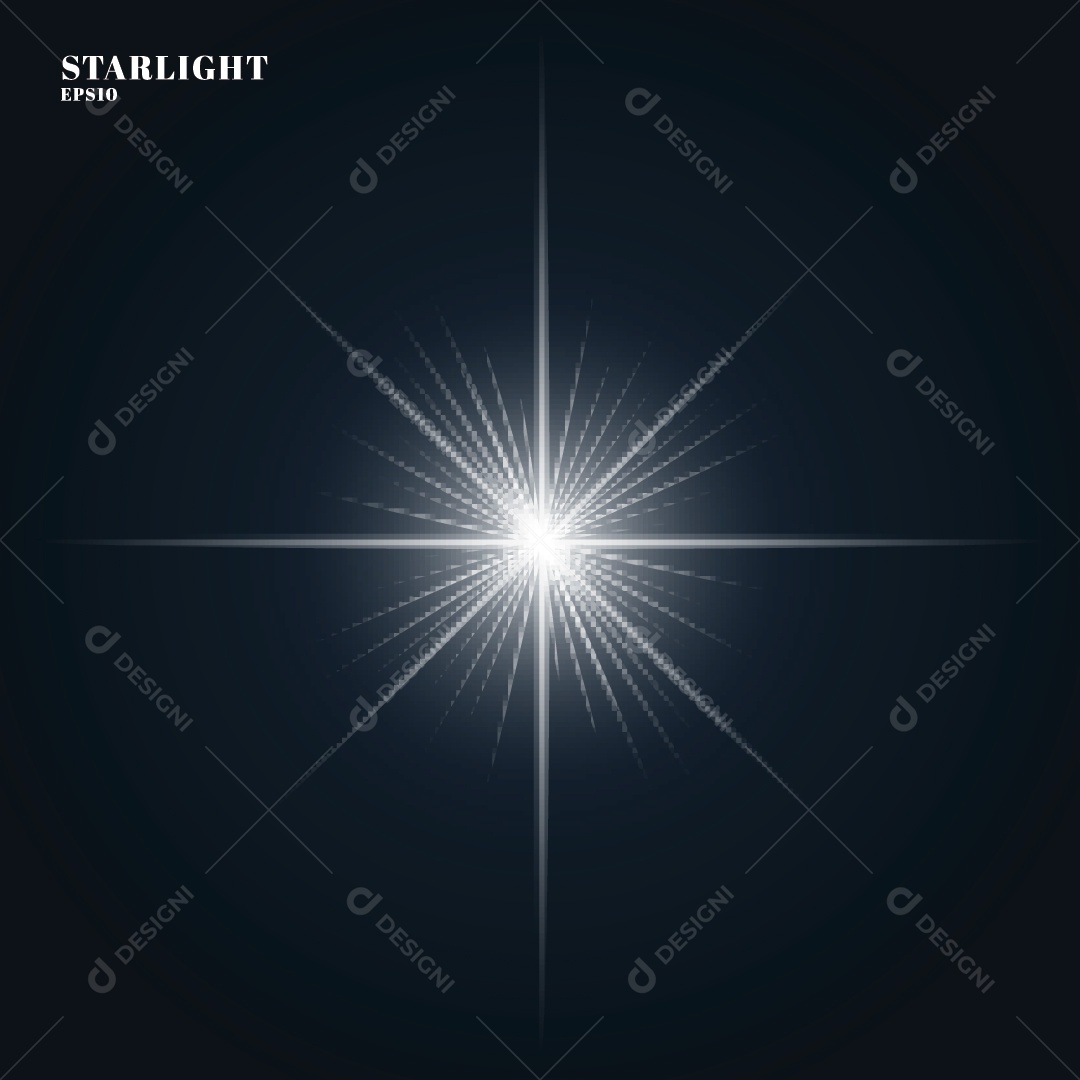 Luz de Estrela Ilustração Vetor EPS