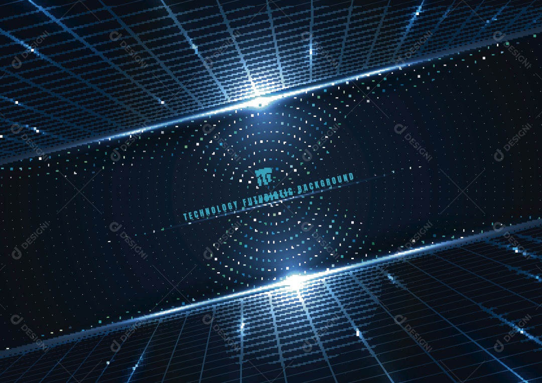 Background Tecnológico Ilustração Vetor EPS