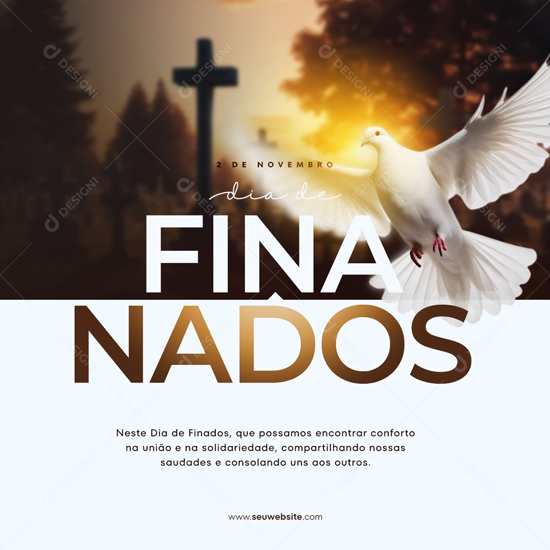 Feed Dia De Finados Nossas Saudades Social Media PSD Editável