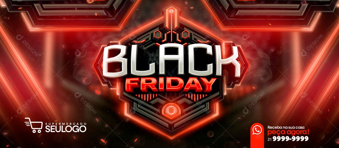 Social Media Banner Black Friday PSD Editável