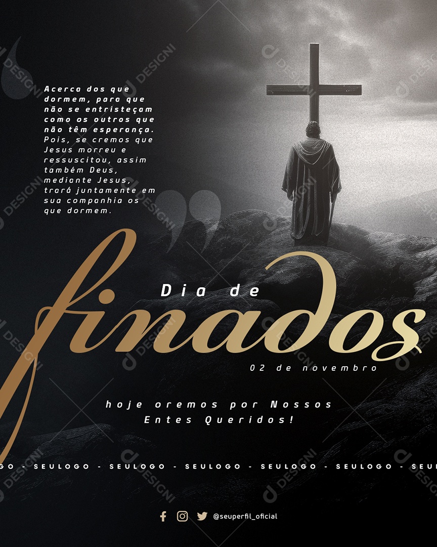 Social Media Dia de Finados 02 de Novembro PSD Editável