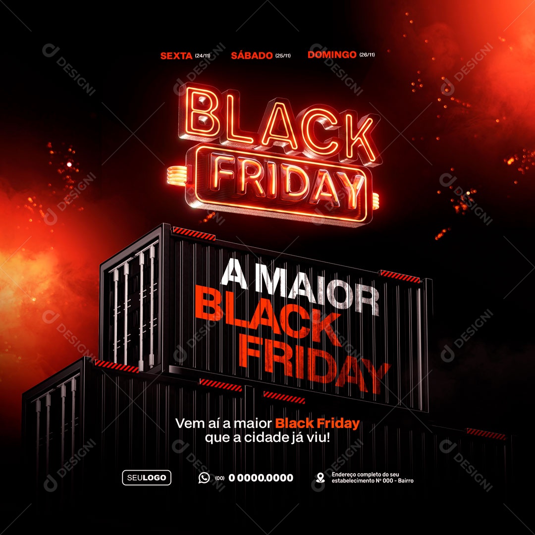 Feed A Maior Black Friday Social Media PSD Editável