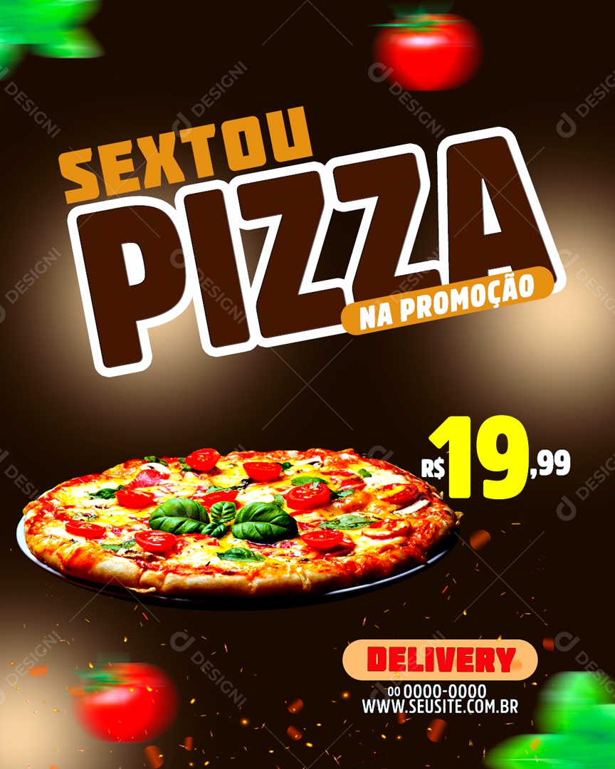 Sextou Pizza na Promoção Social Media  PSD Editável
