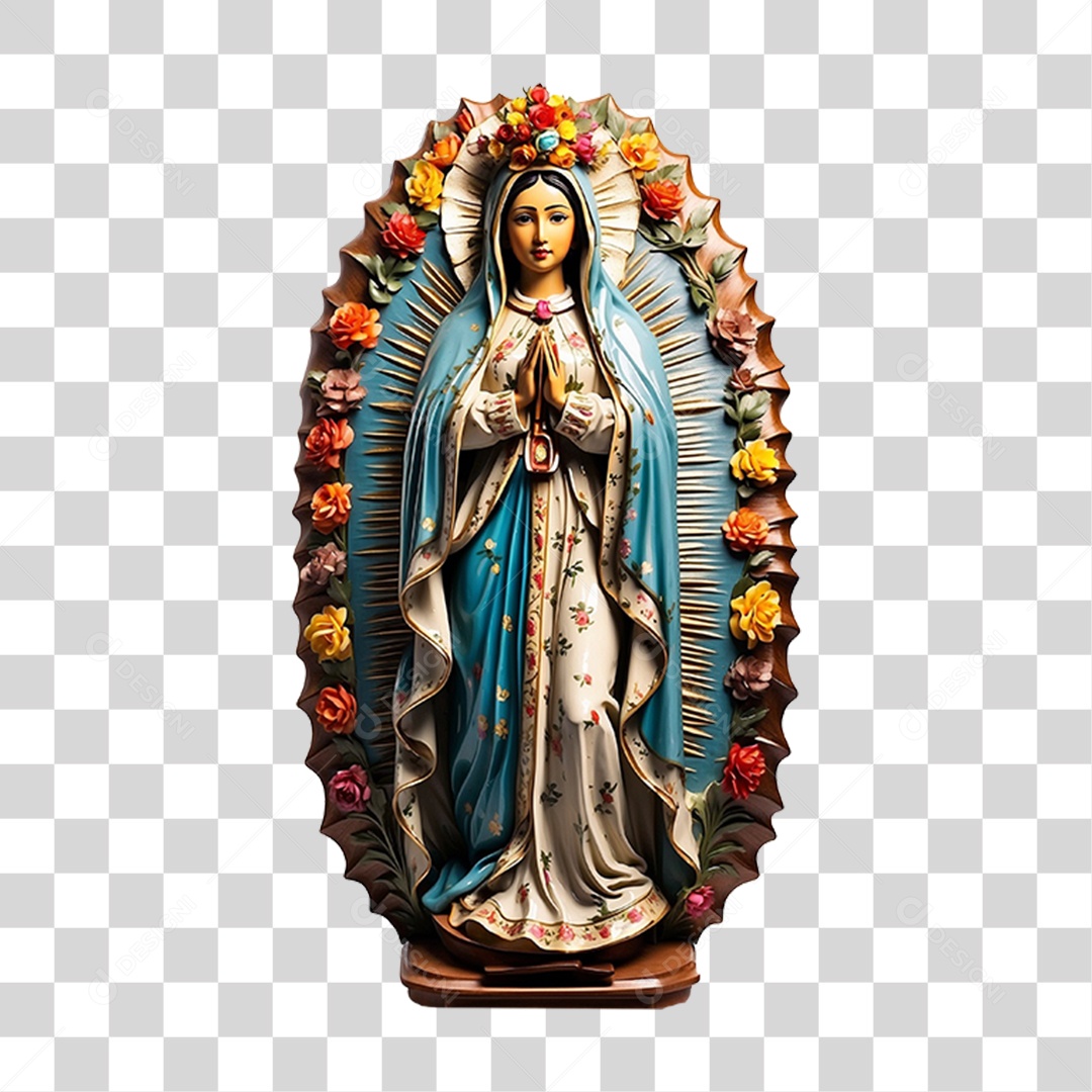 Objeto 3D Nossa Senhora Composição PNG Transparente