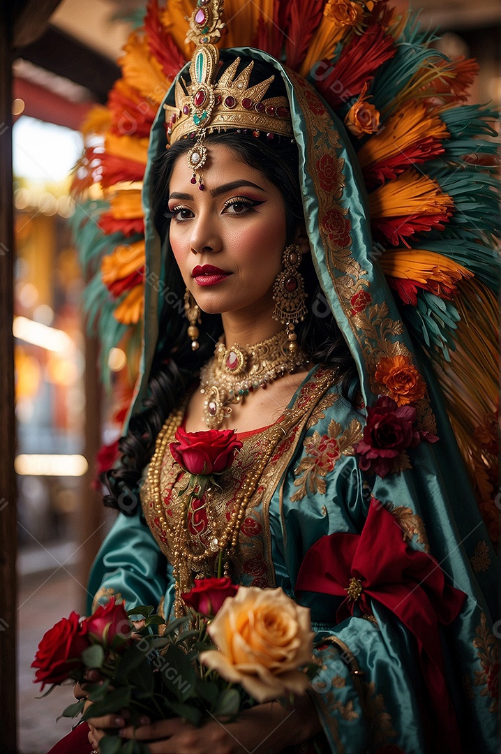 Senhora ou Virgen de Guadalupe fundo isolado