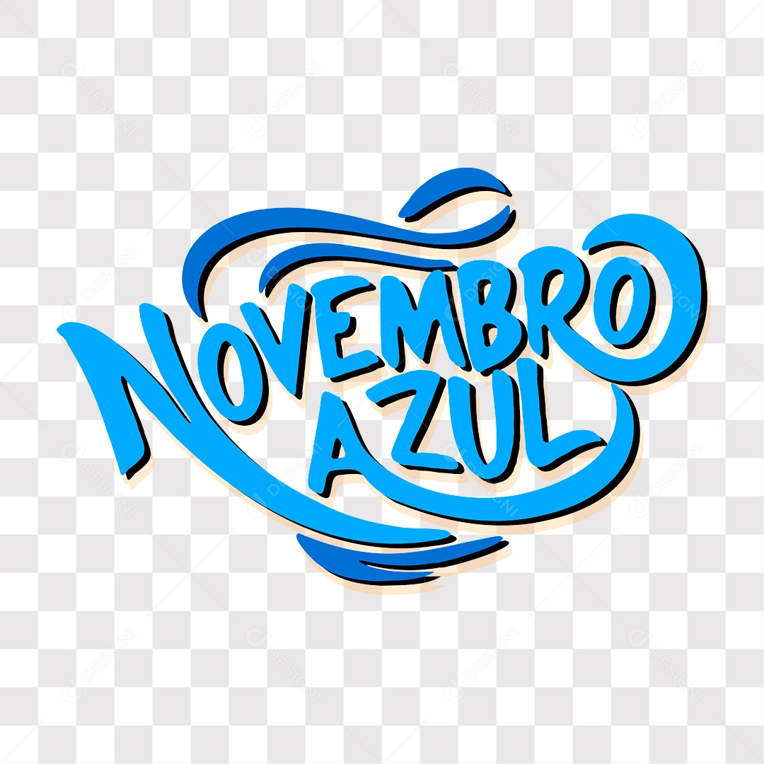 Lettering Novembro Azul EPS + PNG