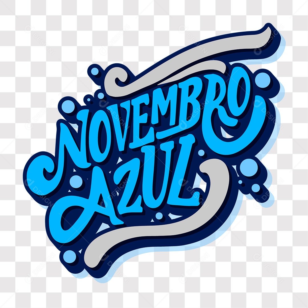 Lettering Novembro Azul EPS + PNG