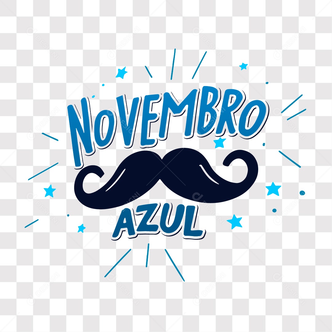 Lettering Novembro Azul EPS + PNG