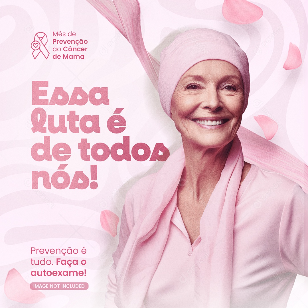Essa Luta é De Todos Nós Câncer De Mama Social Media PSD Editável