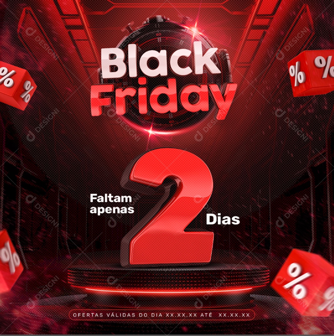 Social Media Black Friday Faltam Apenas 2 Dias PSD Editável