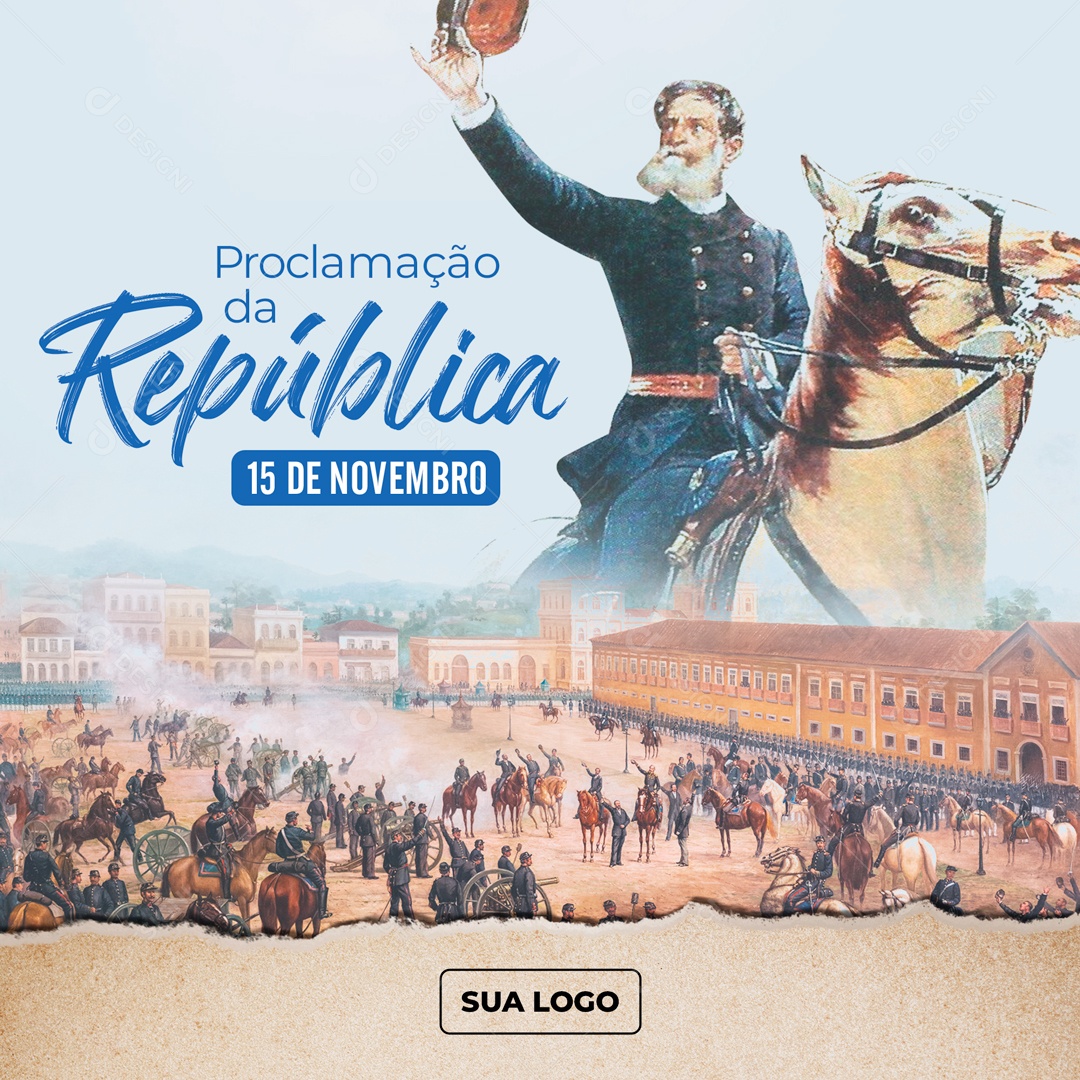 Dia da Proclamação Da República 15 De Novembro Social Media PSD Editável