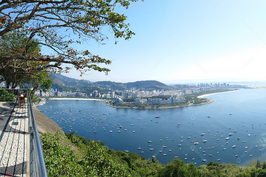 Vista aérea panorâmica da cidade do Rio de Janeiro Brasil.