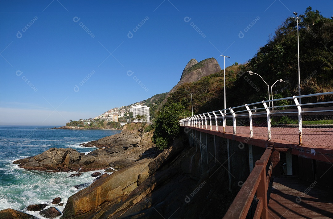 Vista do mirante do Leblon na cidade do Rio de Janeiro Brasil.