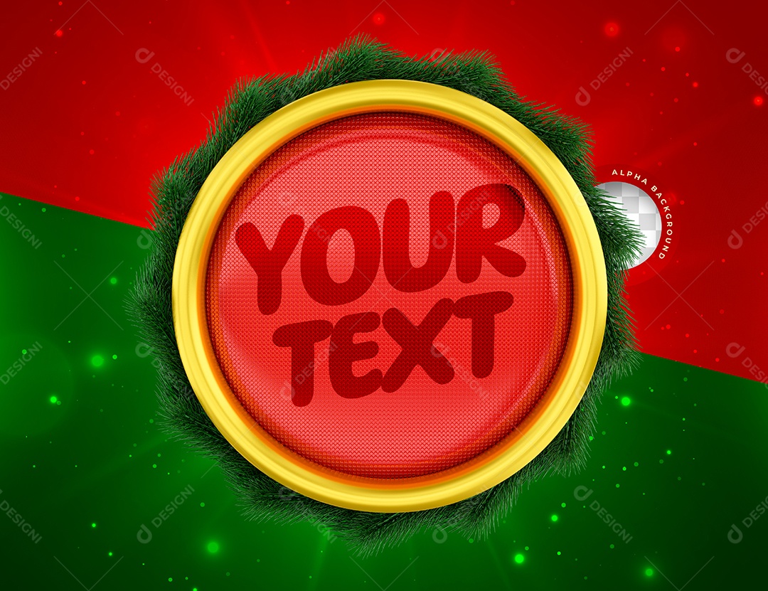 Elemento 3D Texto Natal Para Composição PSD