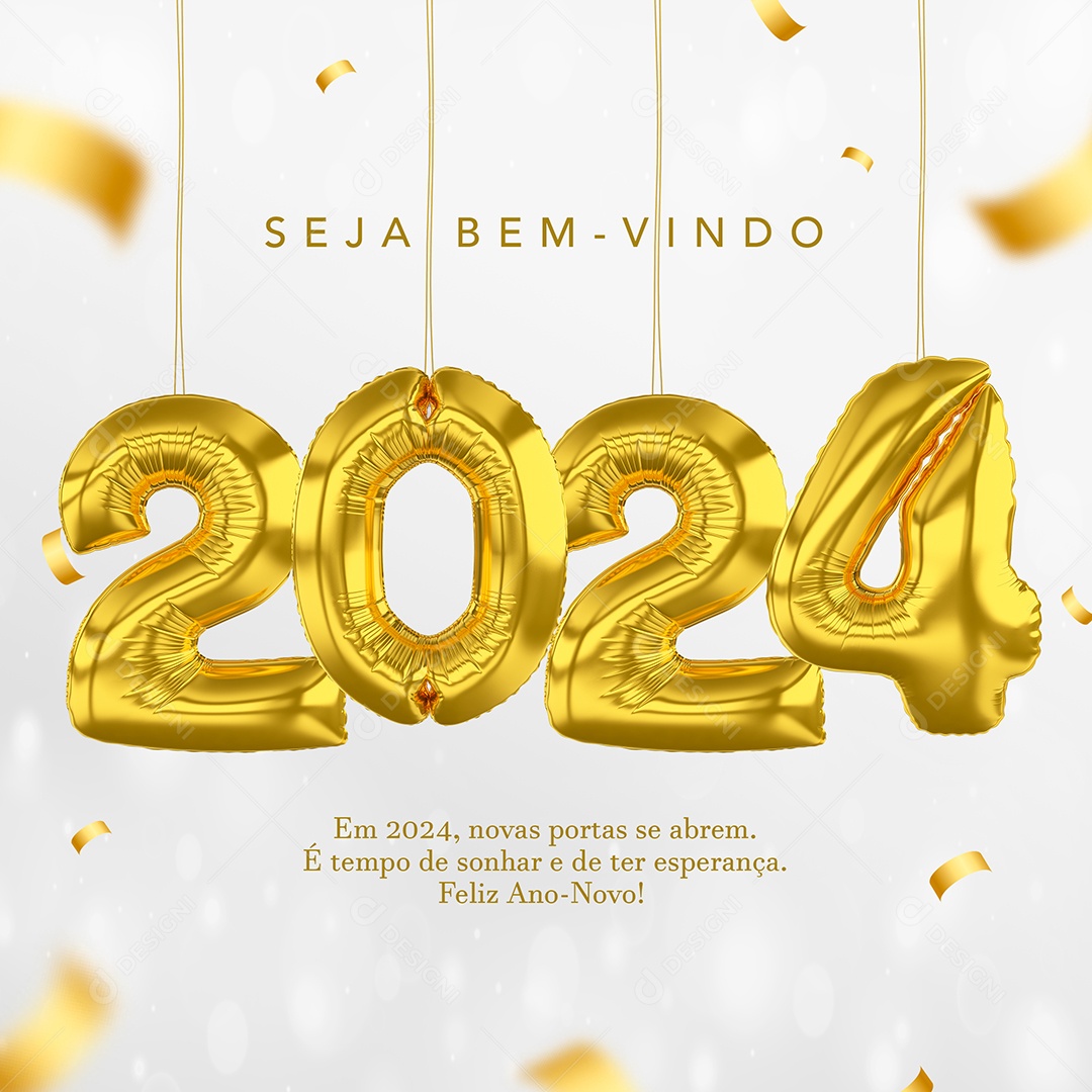 Seja Bem Vindo 2024 Ter Esperança Social Media PSD Editável