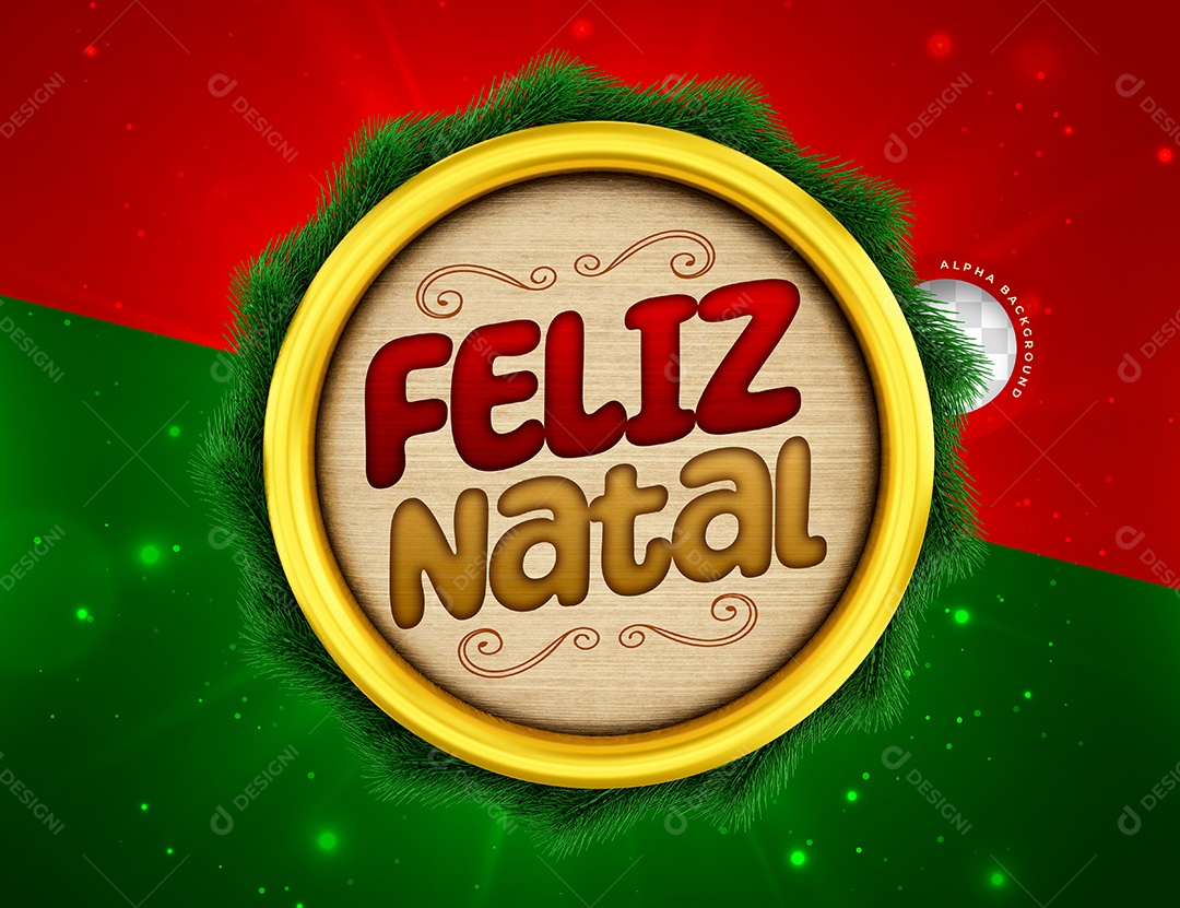 3D Merry Christmas Stamp For PSD Composition