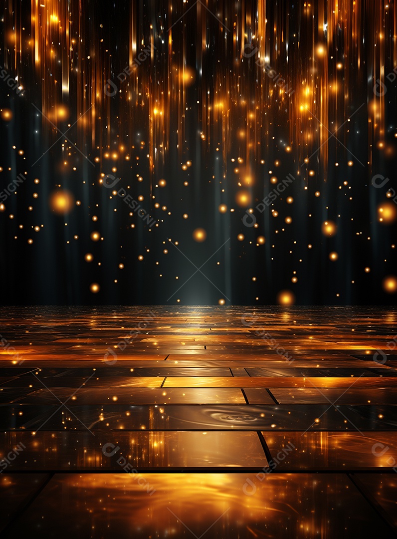 Pano de fundo com iluminação de holofotes laranja para folhetos imagem realista ultra hd design alto