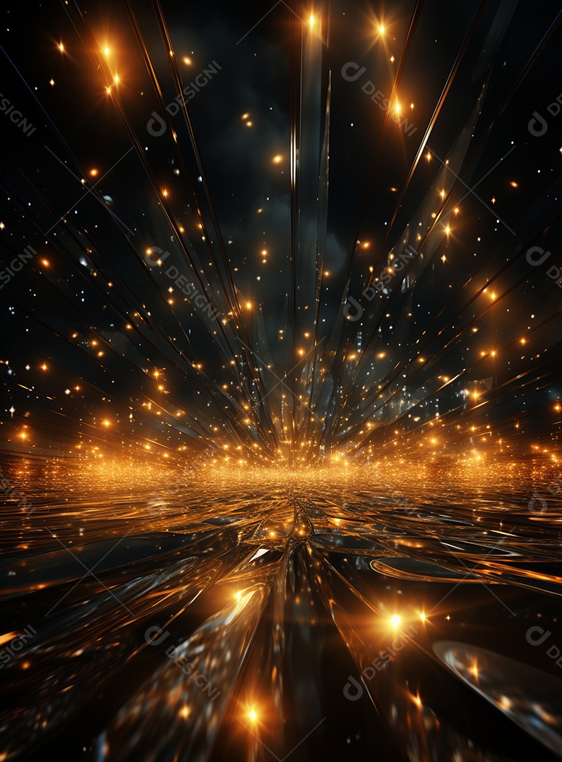 Pano de fundo com iluminação de holofotes laranja para folhetos imagem realista ultra hd design alto