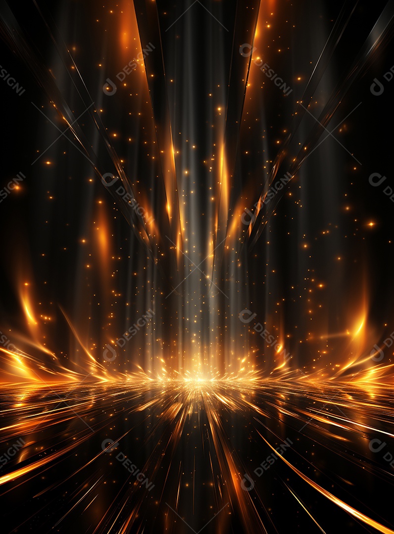 Pano de fundo com iluminação de holofotes laranja para folhetos imagem realista ultra hd design alto