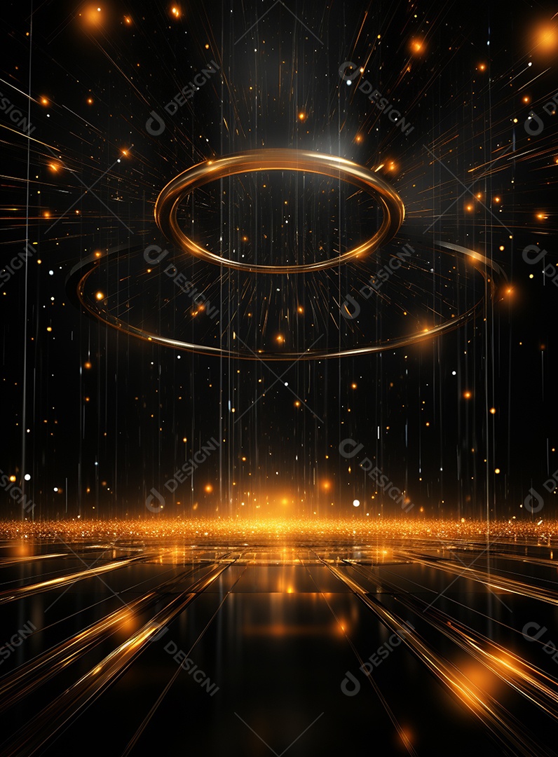 Pano de fundo com iluminação de holofotes laranja para folhetos imagem realista ultra hd design alto