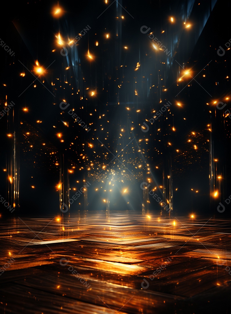 Pano de fundo com iluminação de holofotes laranja para folhetos imagem realista ultra hd design alto