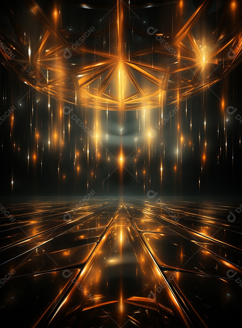 Pano de fundo com iluminação de holofotes laranja para folhetos imagem realista ultra hd design alto