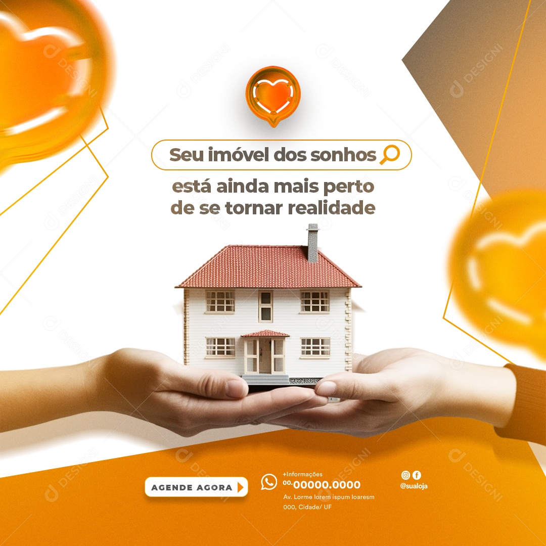 Imobiliária Seu Imóvel dos Sonhos Social Media PSD Editável