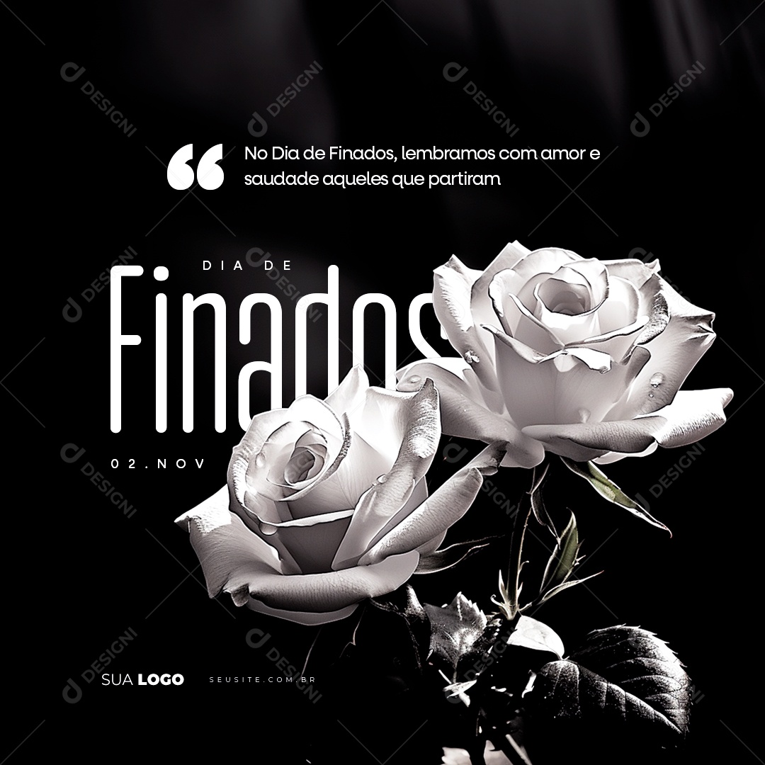 Dia de Finados 02 de Novembro Social Media PSD Editável