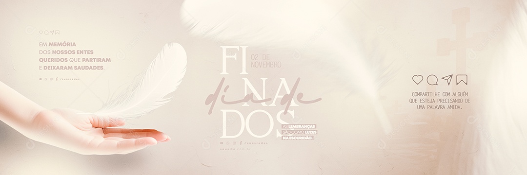 Carrossel Dia de Finados Em Memória dos Entes Queridos que Partiram Social Media PSD Editável