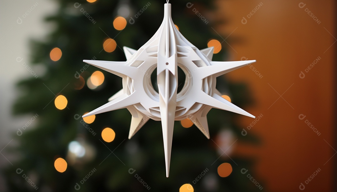 Crie um topper de árvore imprimível em 3D que reproduza