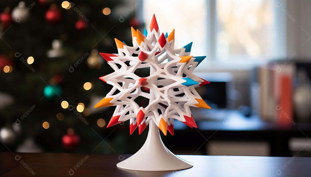 Crie um topper de árvore imprimível em 3D que reproduza