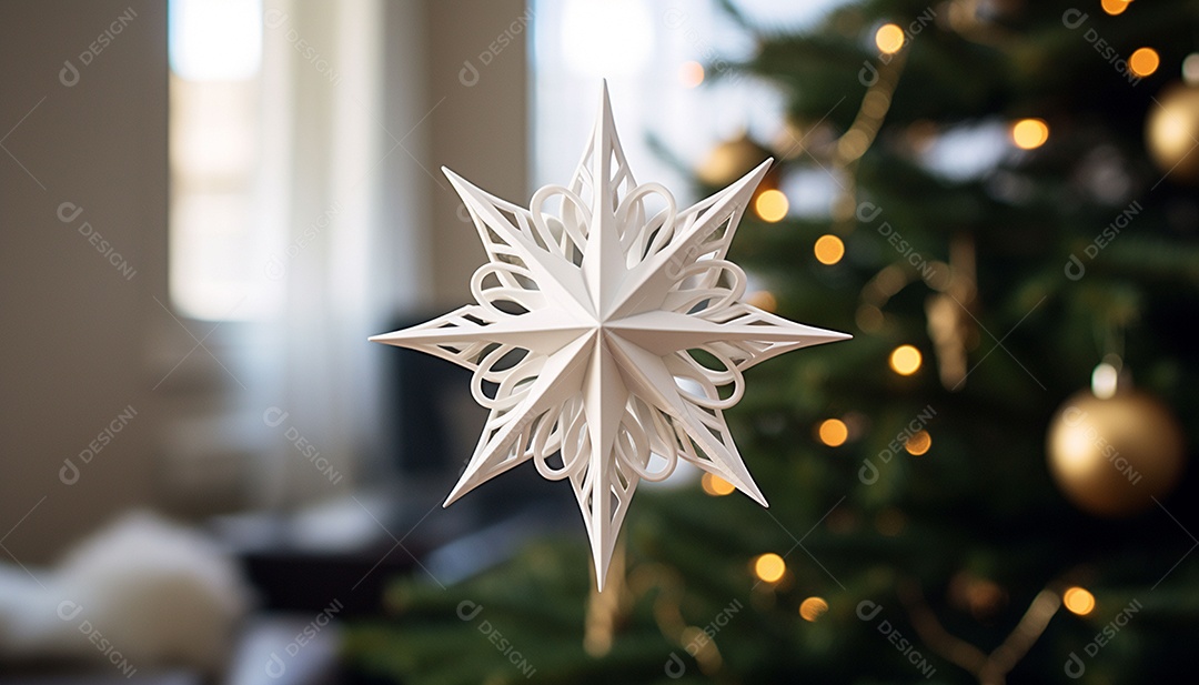 Crie um topper de árvore imprimível em 3D que reproduza