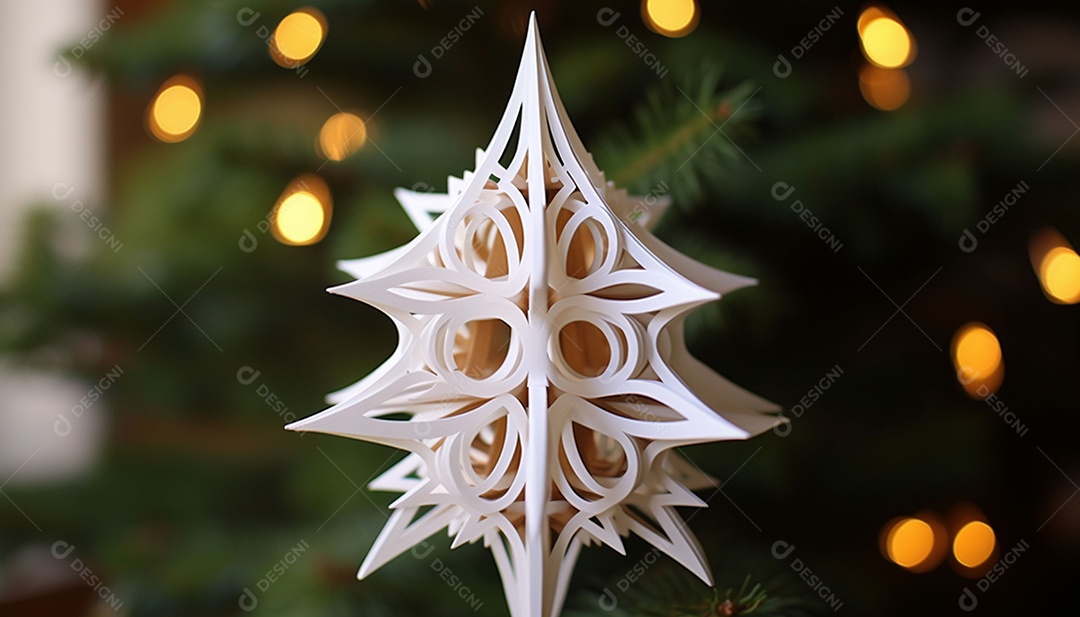 Crie um topper de árvore imprimível em 3D que reproduza