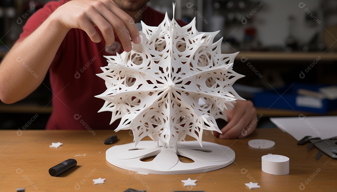 Crie um topper de árvore imprimível em 3D que reproduza