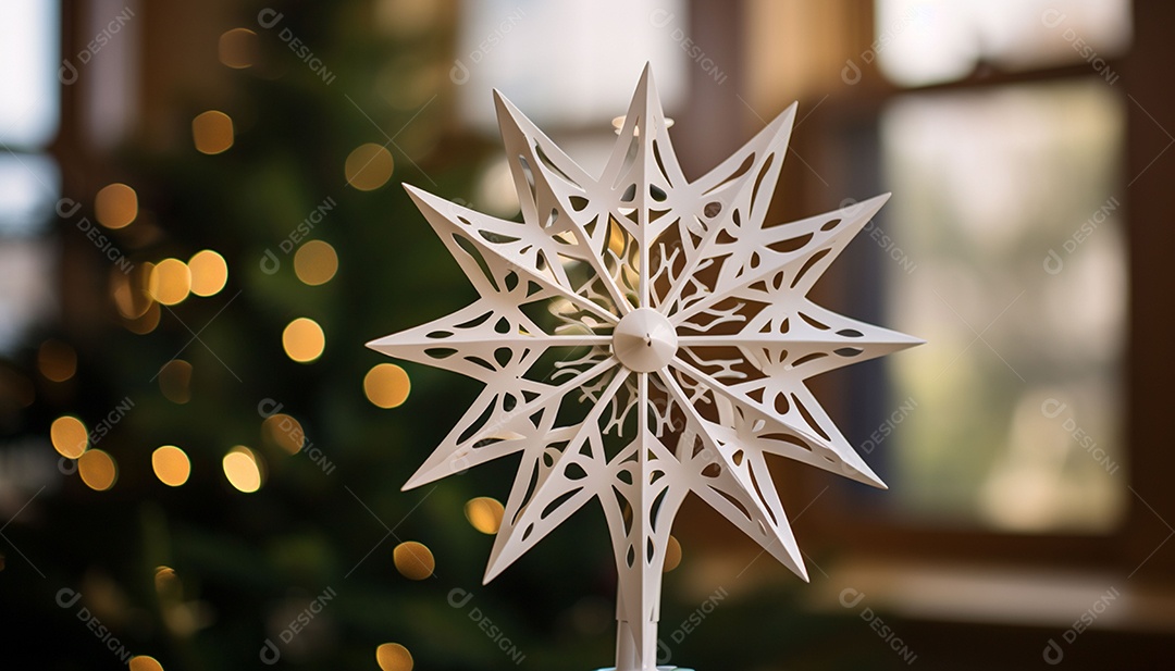 Crie um topper de árvore imprimível em 3D que reproduza