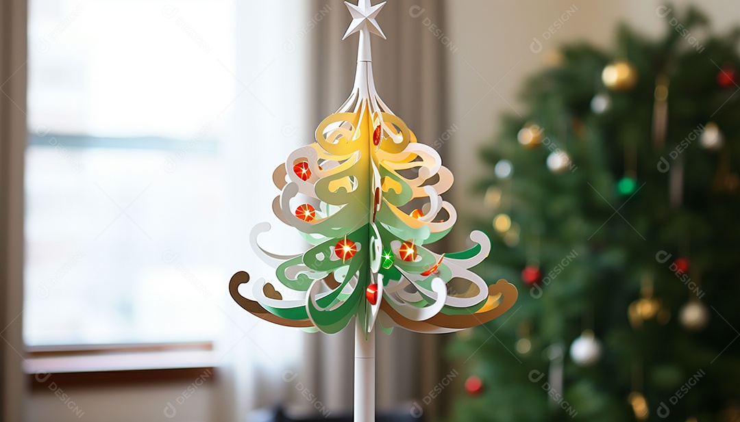 Crie um topper de árvore imprimível em 3D que reproduza