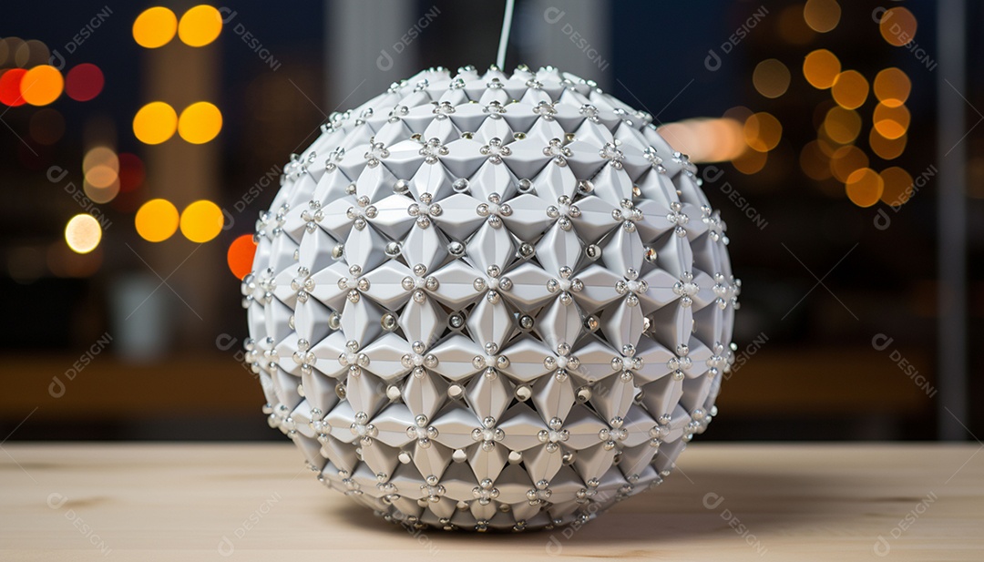 Um modelo impresso em 3D do famoso mundo de papel do Ano Novo