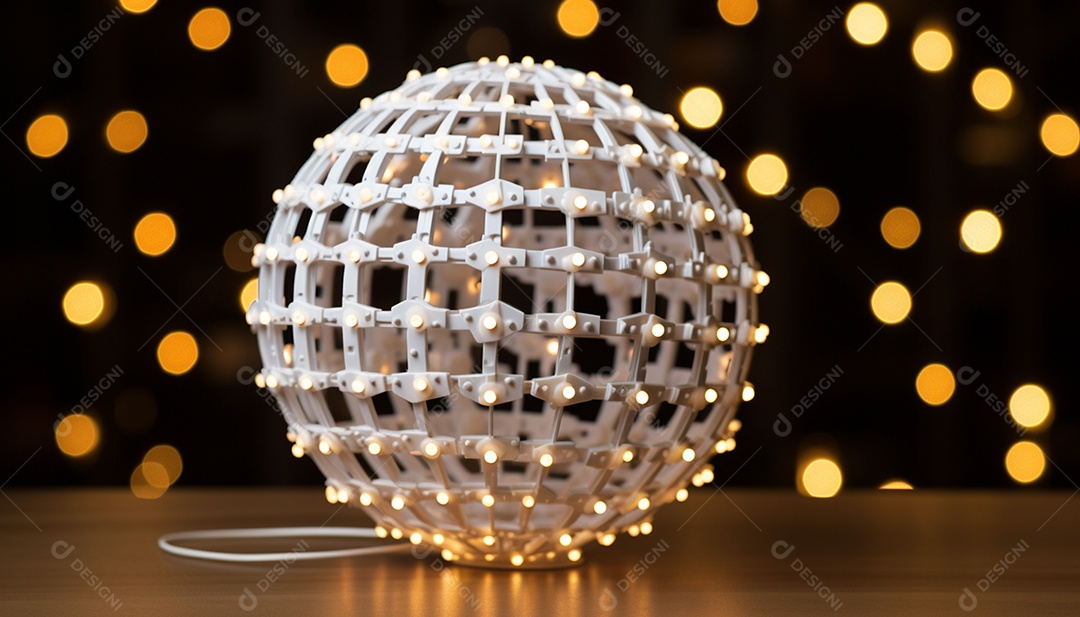 Um modelo impresso em 3D do famoso mundo de papel do Ano Novo